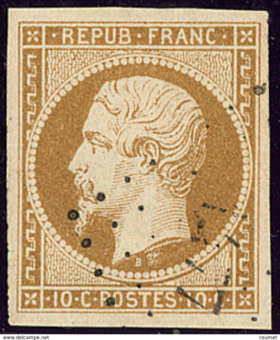 No 9b, Bistre-brun, Obl Pc, Jolie Pièce. - TB - 1852 Louis-Napoleon