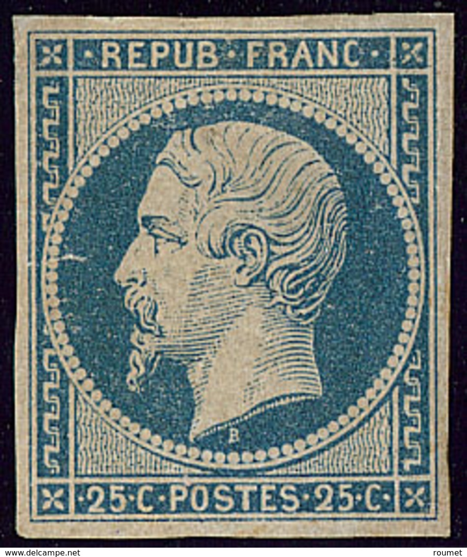 (*) No 10, Bleu, Réparé, B D'aspect - 1852 Louis-Napoleon