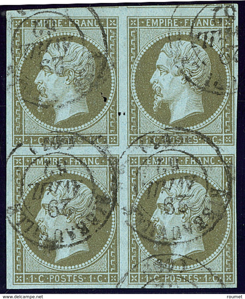 No 11, Bloc De Quatre Obl Cad Ribeauvillé Avril 62. - TB - 1853-1860 Napoleon III