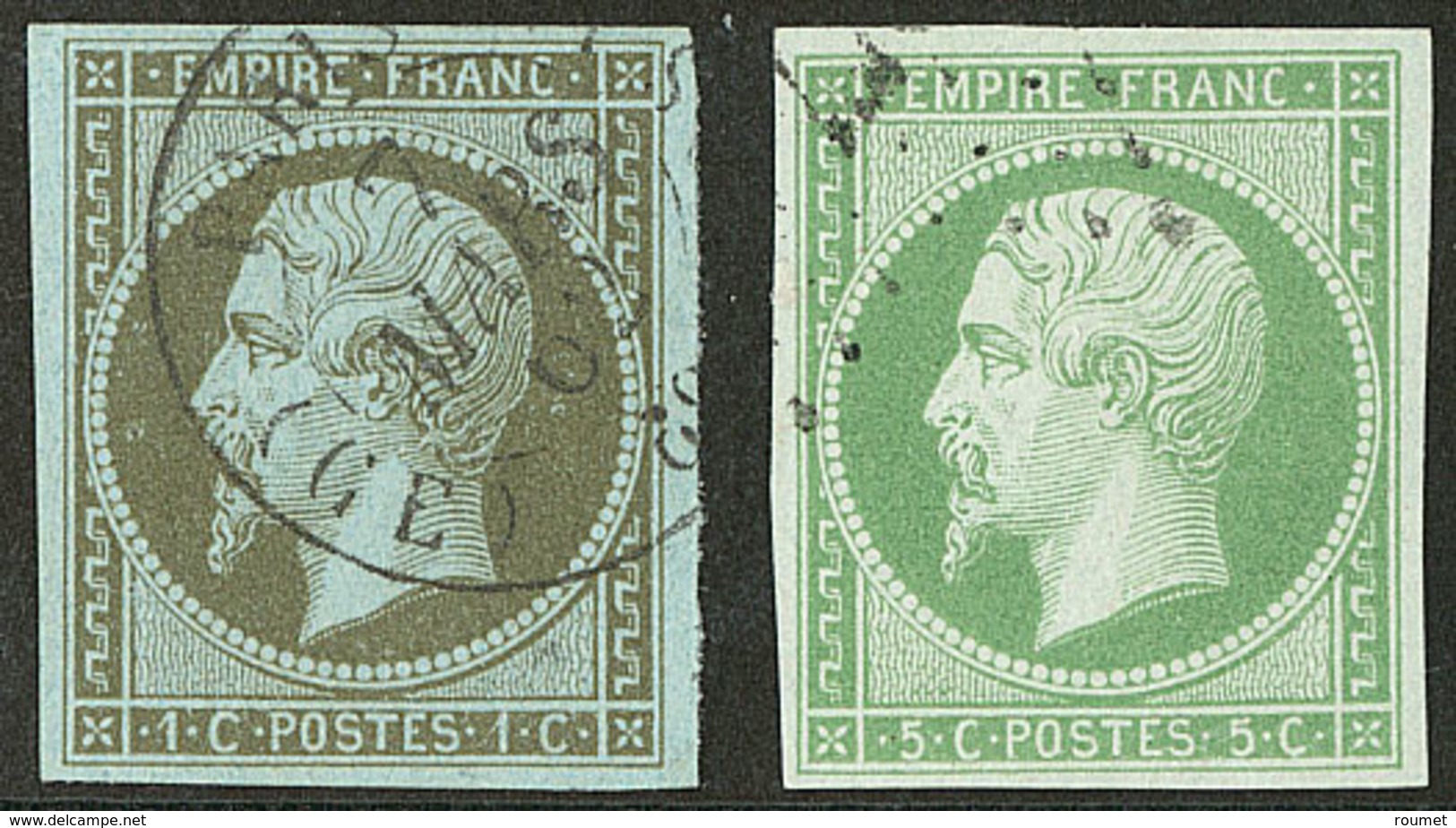 Nos 11, 12b. - TB - 1853-1860 Napoléon III.