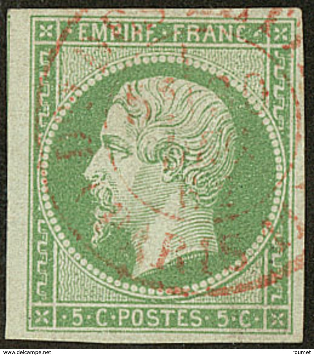 No 12, Vert, Obl Cad Rouge "Paris Don Des Lettres (Paris 11)", Jolie Pièce. - TB - 1853-1860 Napoleon III