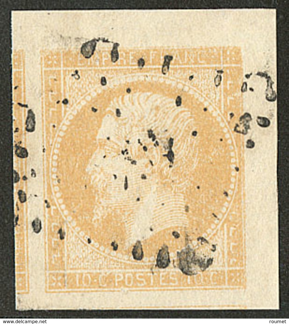 No 13Id, Citron Impr. Défectueuse, Cdf + Deux Voisins, Superbe - 1853-1860 Napoleon III