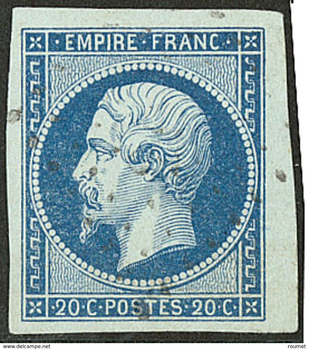 No 14Ih, Bleu Laiteux Sur Vert, Petit Bdf, Jolie Pièce. - TB - 1853-1860 Napoleon III