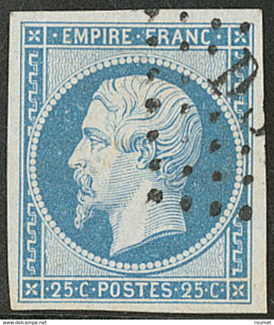 No 15b, Bleu Laiteux, Obl Losange De Paris, Très Frais. - TB - 1853-1860 Napoléon III