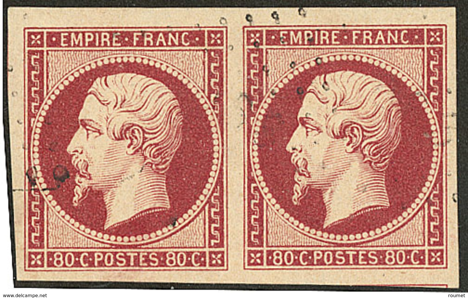 No 17A, Paire, Deux Voisins, Superbe - 1853-1860 Napoleon III