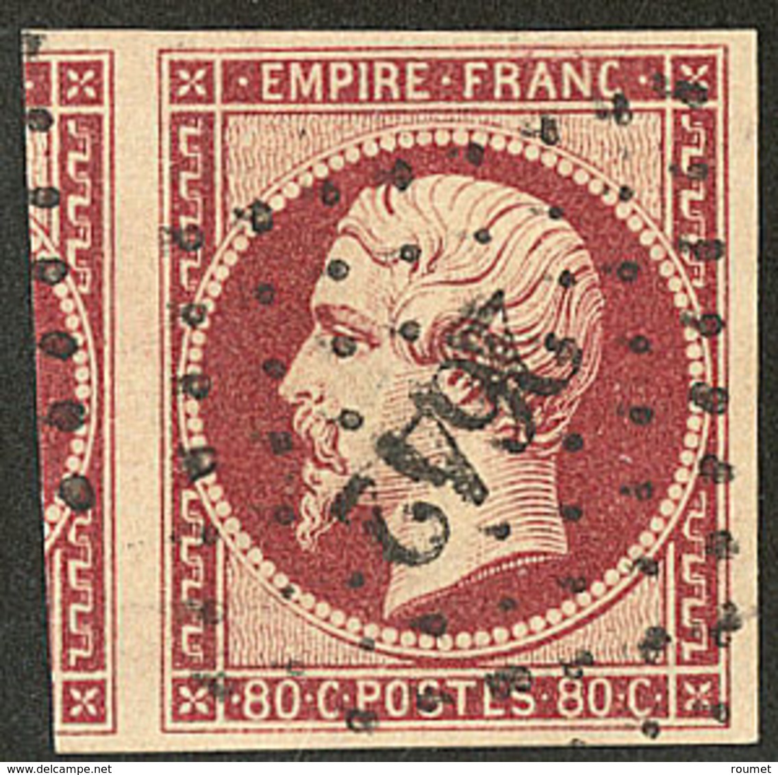 No 17Ab, Carmin Foncé, Un Voisin, Obl Pc 2642, Ex Choisi. - TB - 1853-1860 Napoleon III