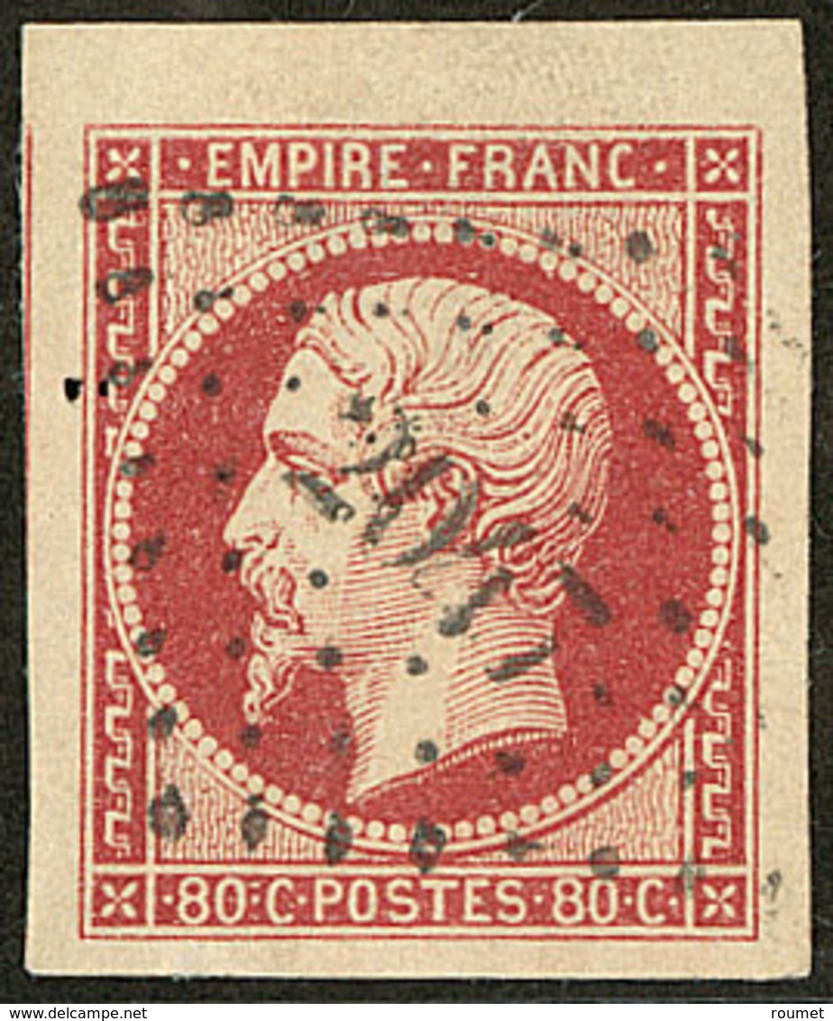 Vermillonné. No 17Ad, Bdf + Un Voisin, Superbe - 1853-1860 Napoléon III
