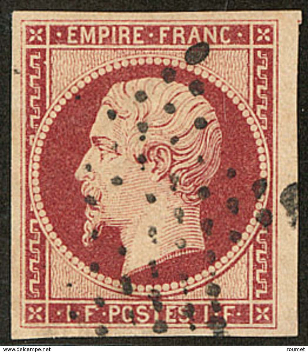 No 18a, Carmin Clair, Obl étoile, Jolie Pièce. - TB. - R - 1853-1860 Napoleon III