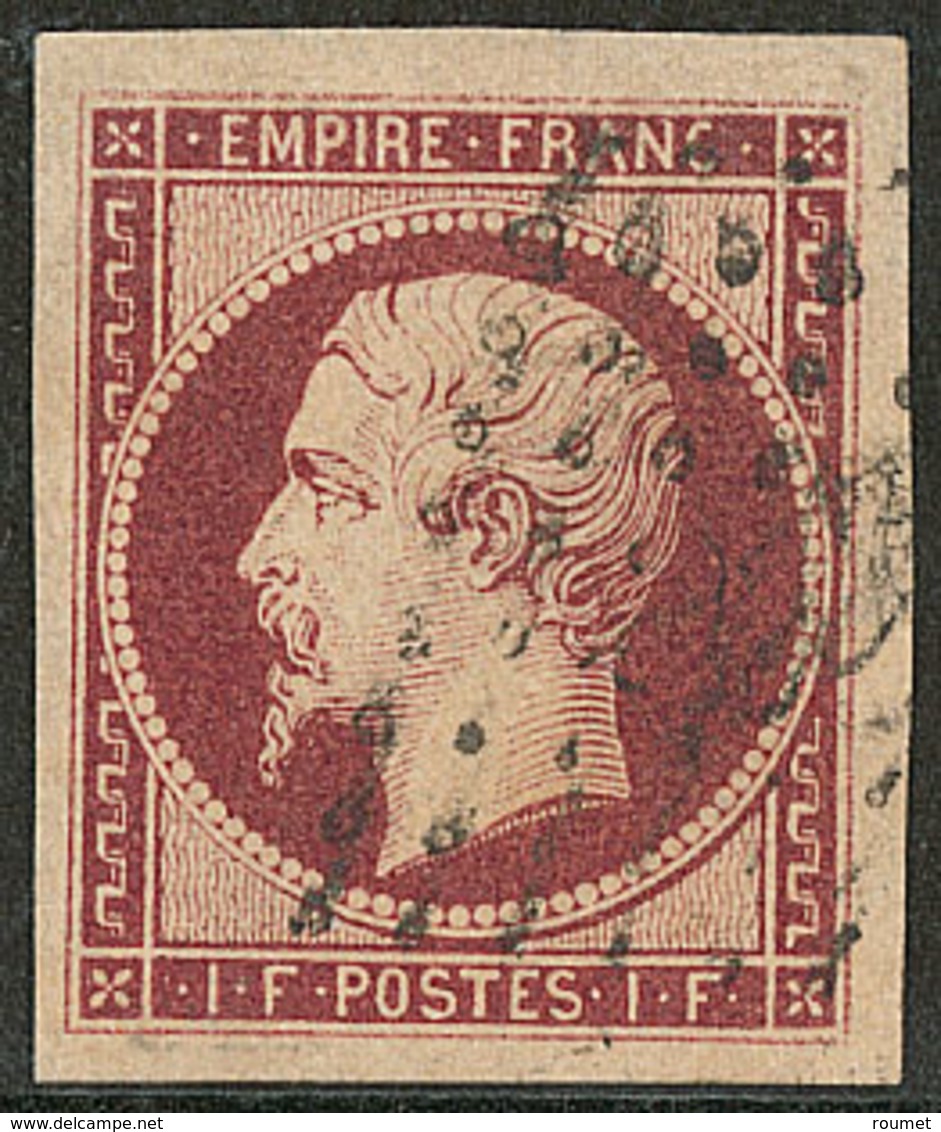 No 18c, Carmin Velours, Jolie Pièce. - TB. - R - 1853-1860 Napoléon III