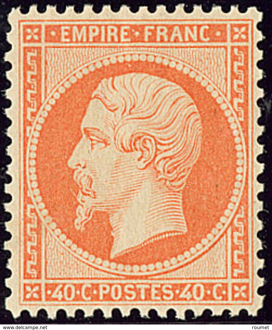 * No 23, Orange, Quasiment **, Très Frais Et Centré. - TB. - R - 1862 Napoleon III