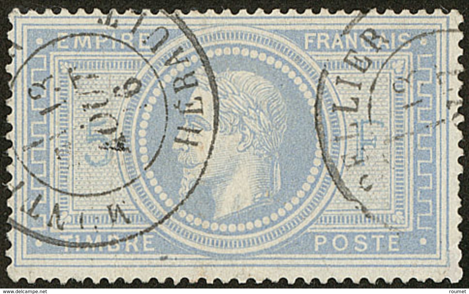 No 33a, Gris Bleu, Obl Cad Montpellier 13 Août 76. - TB - 1863-1870 Napoléon III. Laure