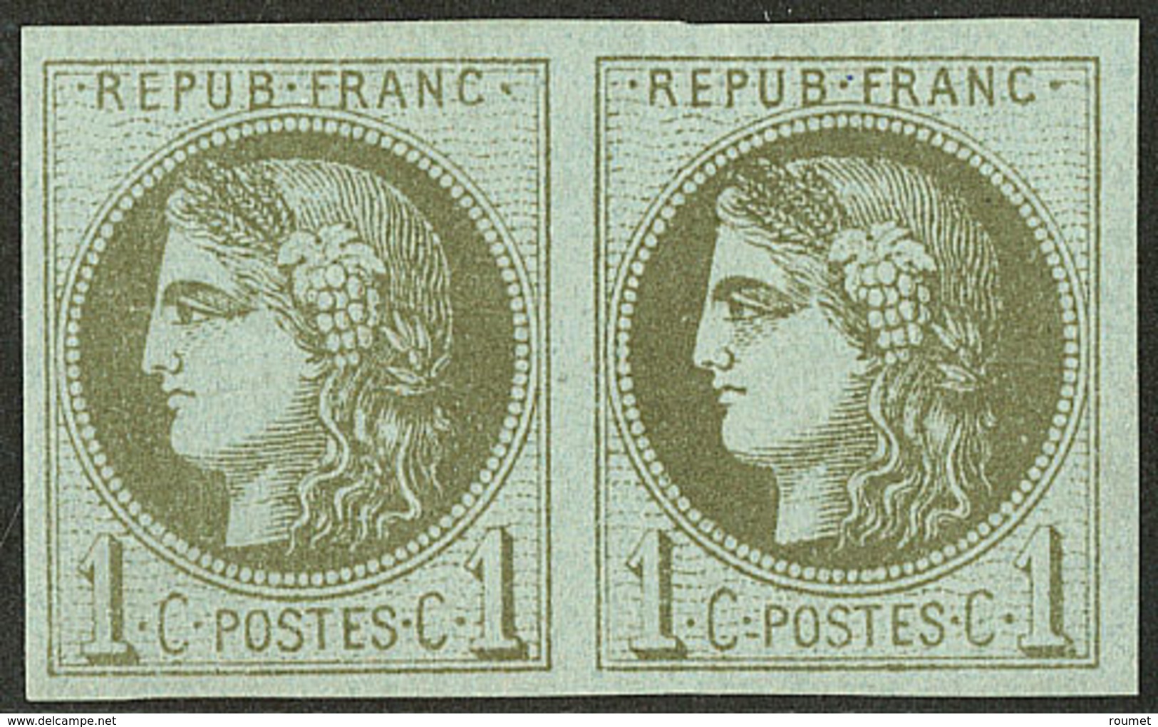 * No 39IIe, Paire, Très Frais. - TB - 1870 Bordeaux Printing