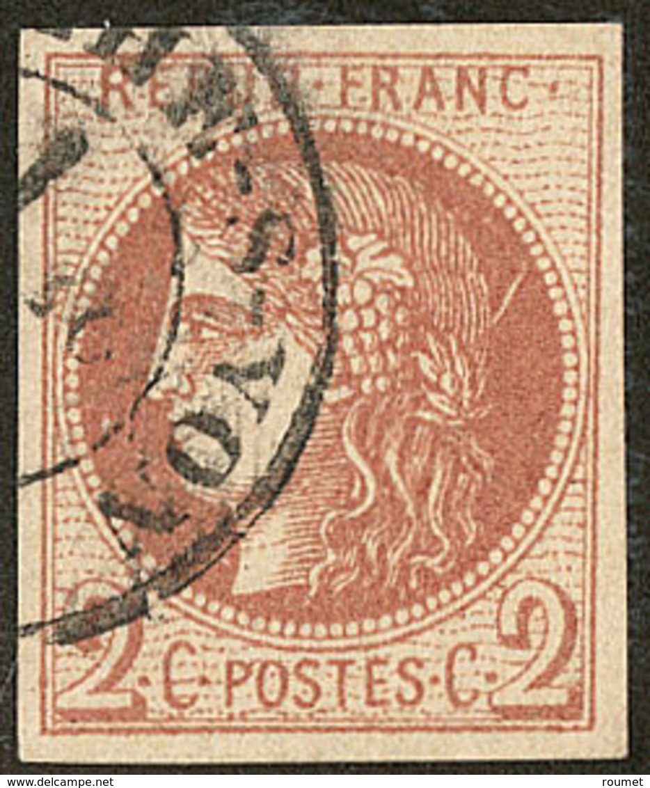 No 40II, Obl Cad 17 De La Roche Sur Yon. - TB - 1870 Bordeaux Printing