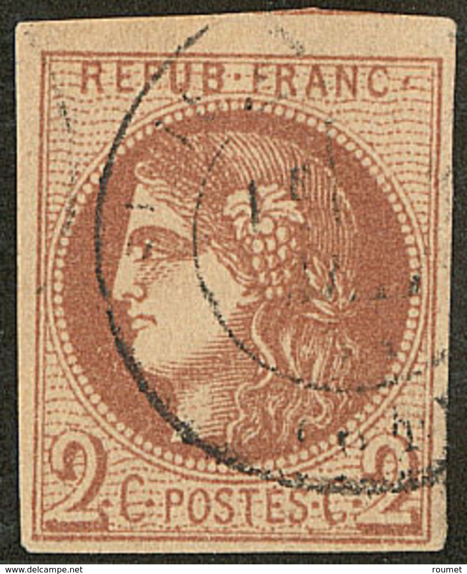 No 40II, Obl Cad 17, Belle Nuance Proche Du Marron. - TB - 1870 Bordeaux Printing