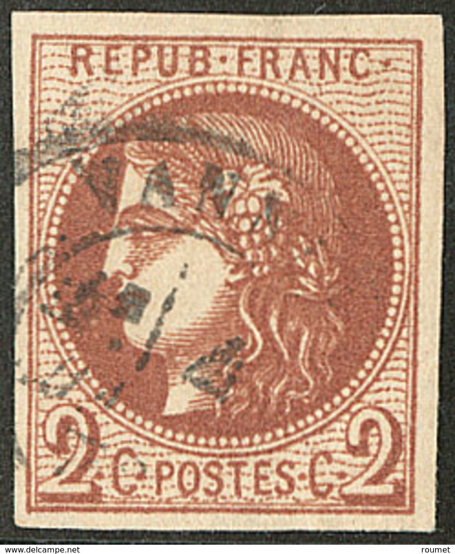 No 40IIf, Obl Cad, Jolie Pièce. - TB - 1870 Bordeaux Printing