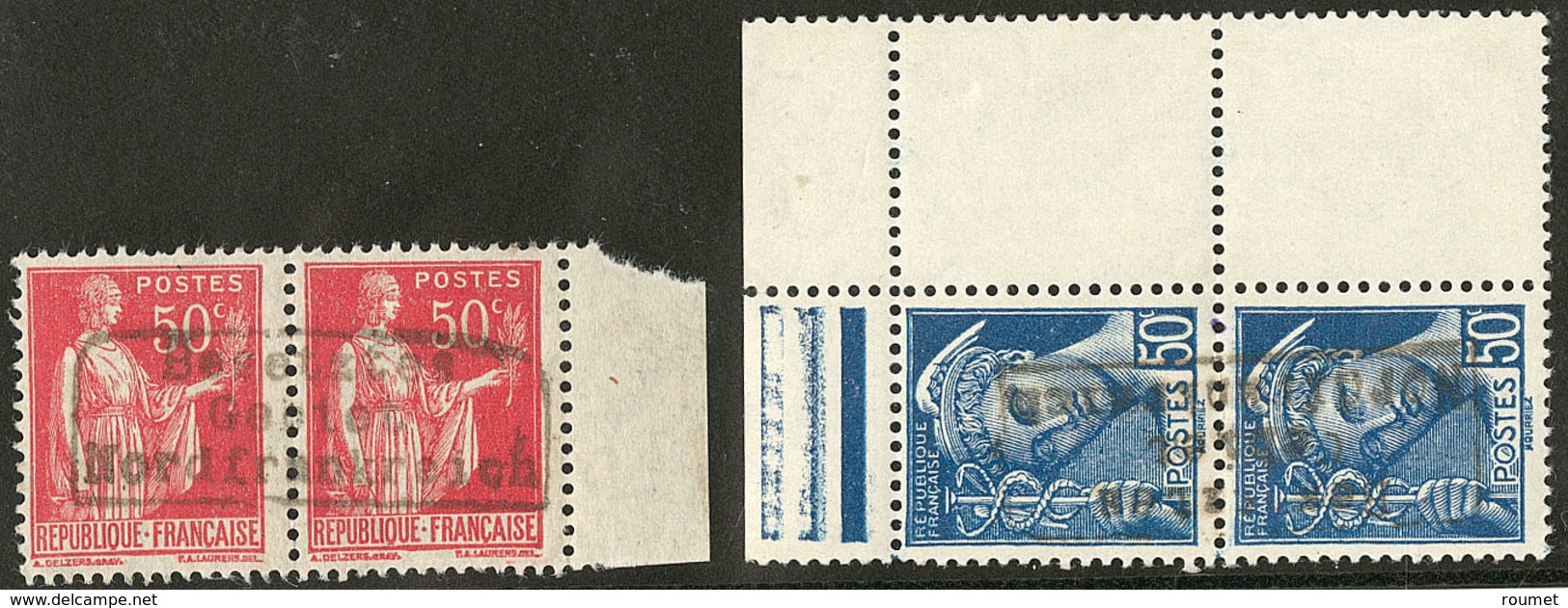 ** Dunkerque. Nos 3 Paire Bdf, 4 Paire Verticale Cdf. - TB - War Stamps