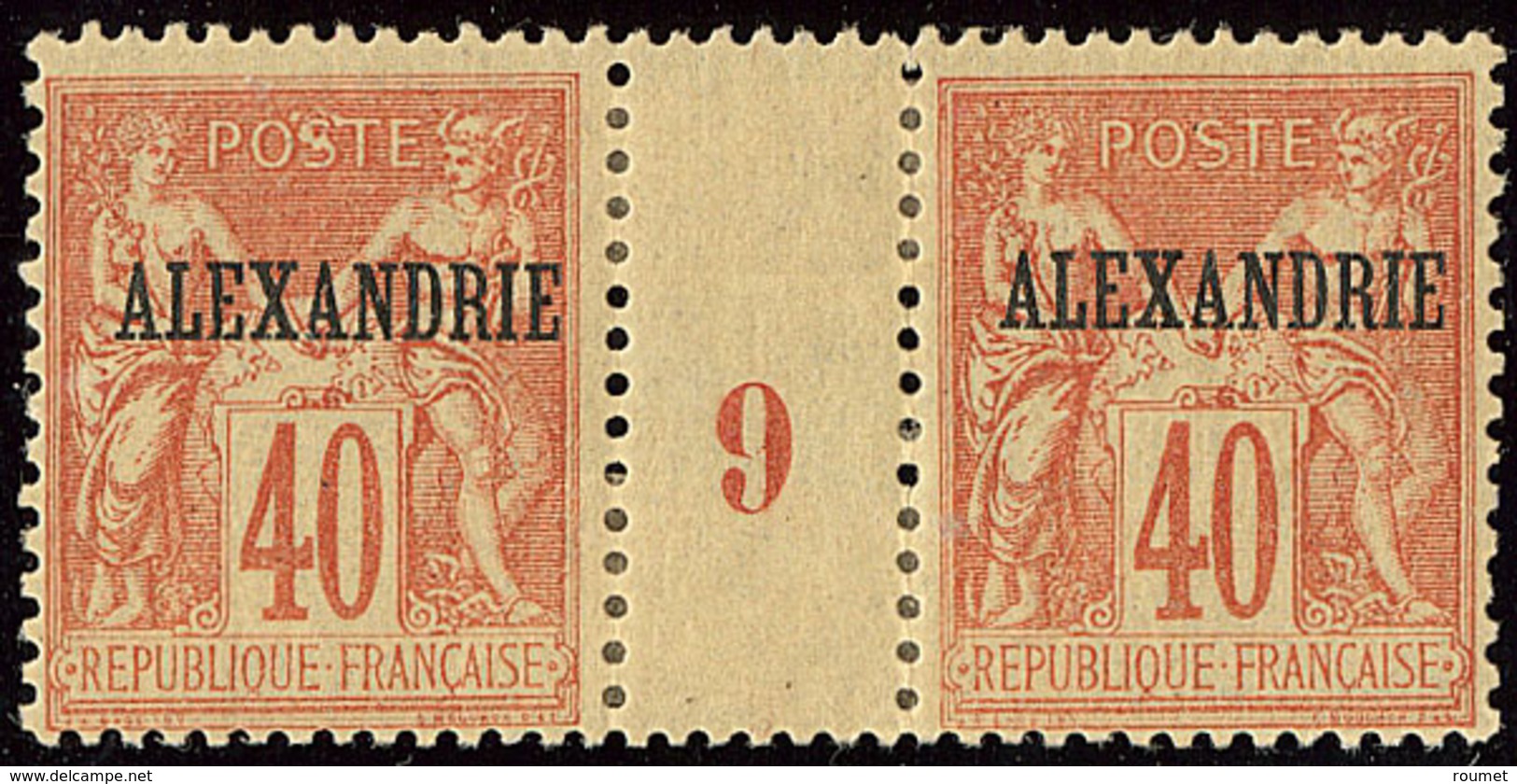 * Alexandrie. No 13, Paire Mill. 9. - TB - Millésime