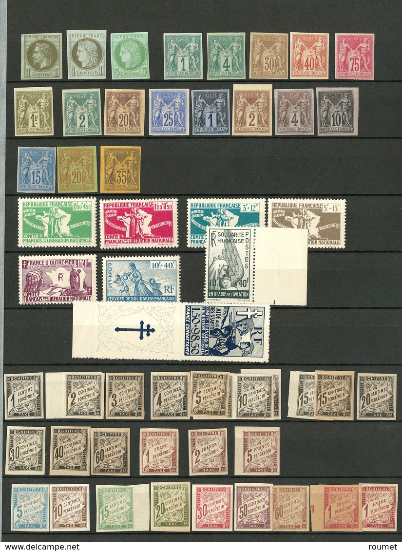 * Collection. 1871-1944 (Poste, PA, Taxe), Petites Et Moyennes Valeurs. - TB - Autres & Non Classés