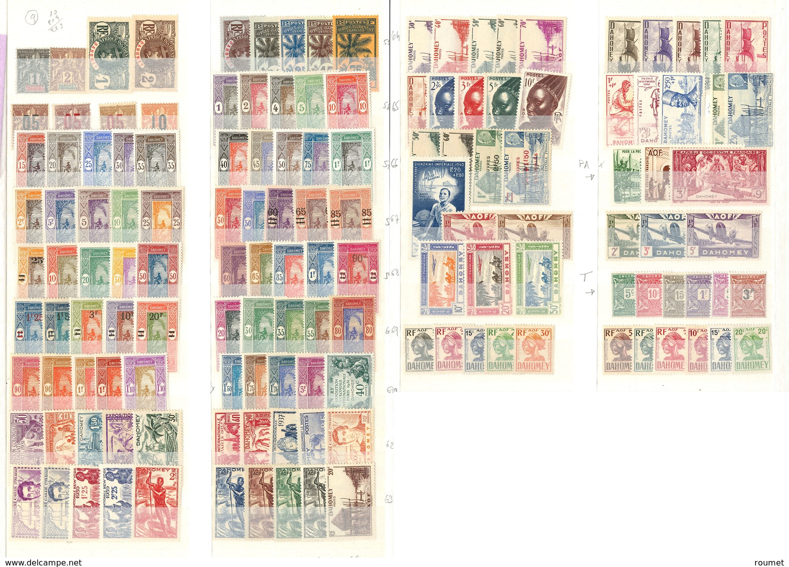 ** Collection. 1892-1944 (Poste, PA, Taxe), 9 Ex De 1892-1907, Ensuite Assez Complète De 1912 à 1944 (22 Ex Manquants Do - Other & Unclassified