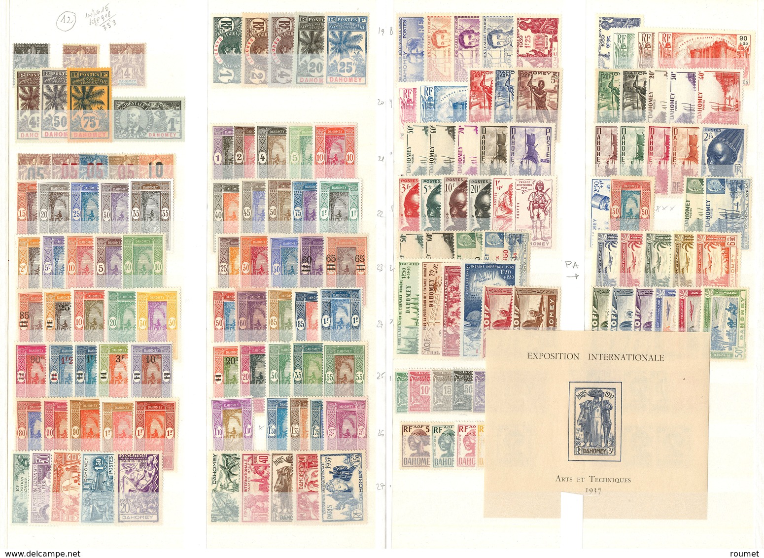 ** Collection. 1892-1944 (Poste, PA, Taxe, BF), 12 Ex De 1892-1907 Ensuite Assez Complète (sauf 12 Ex Dont N°41) De 1912 - Autres & Non Classés