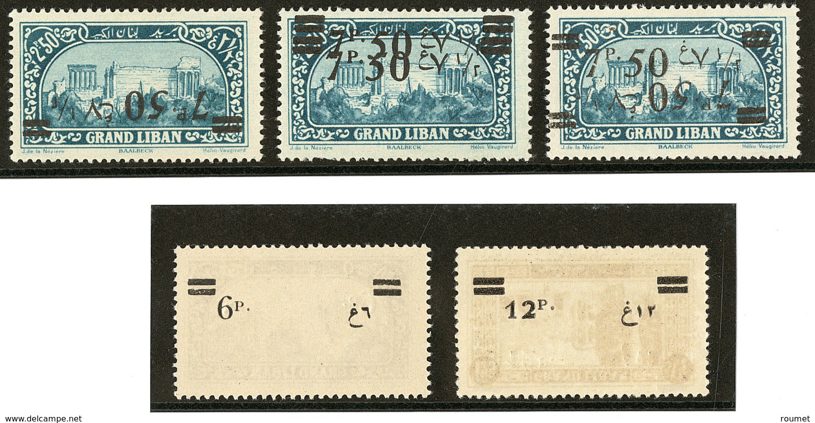 * Variétés. Nos 78a, 78b(surch. Renv. Et Double Surch.), 80b**, 81a**. - TB - Autres & Non Classés