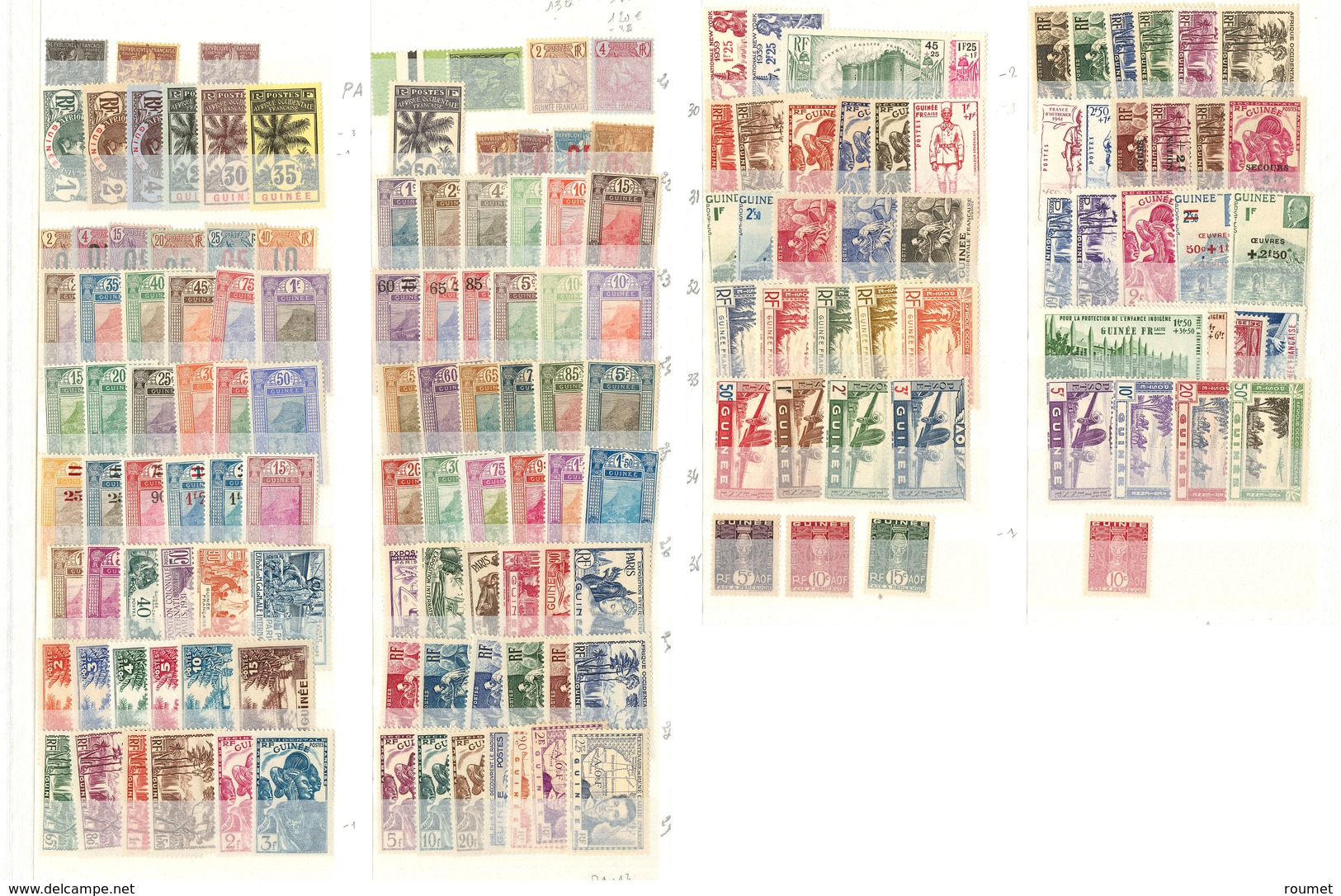 ** Collection. 1892-1944 (Poste, PA, Taxe), Valeurs Moyennes Et Séries Complètes, 13 Ex Entre 1892 Et 1907, Ensuite Asse - Other & Unclassified