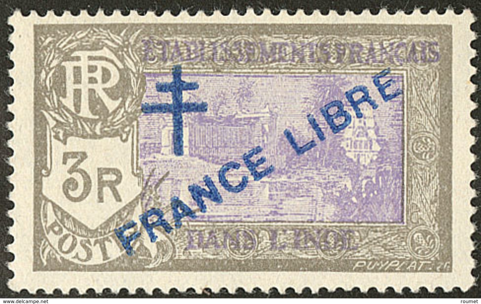 ** France-Libre. Surcharge Bleue. No 169a, Très Frais. - TB - Sonstige & Ohne Zuordnung