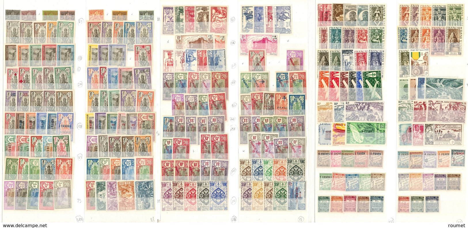 ** Collection. 1892-1954 (Poste, PA, Taxe, BF), Valeurs Et Séries Moyennes Dont Sept Type Groupe. - TB - Other & Unclassified