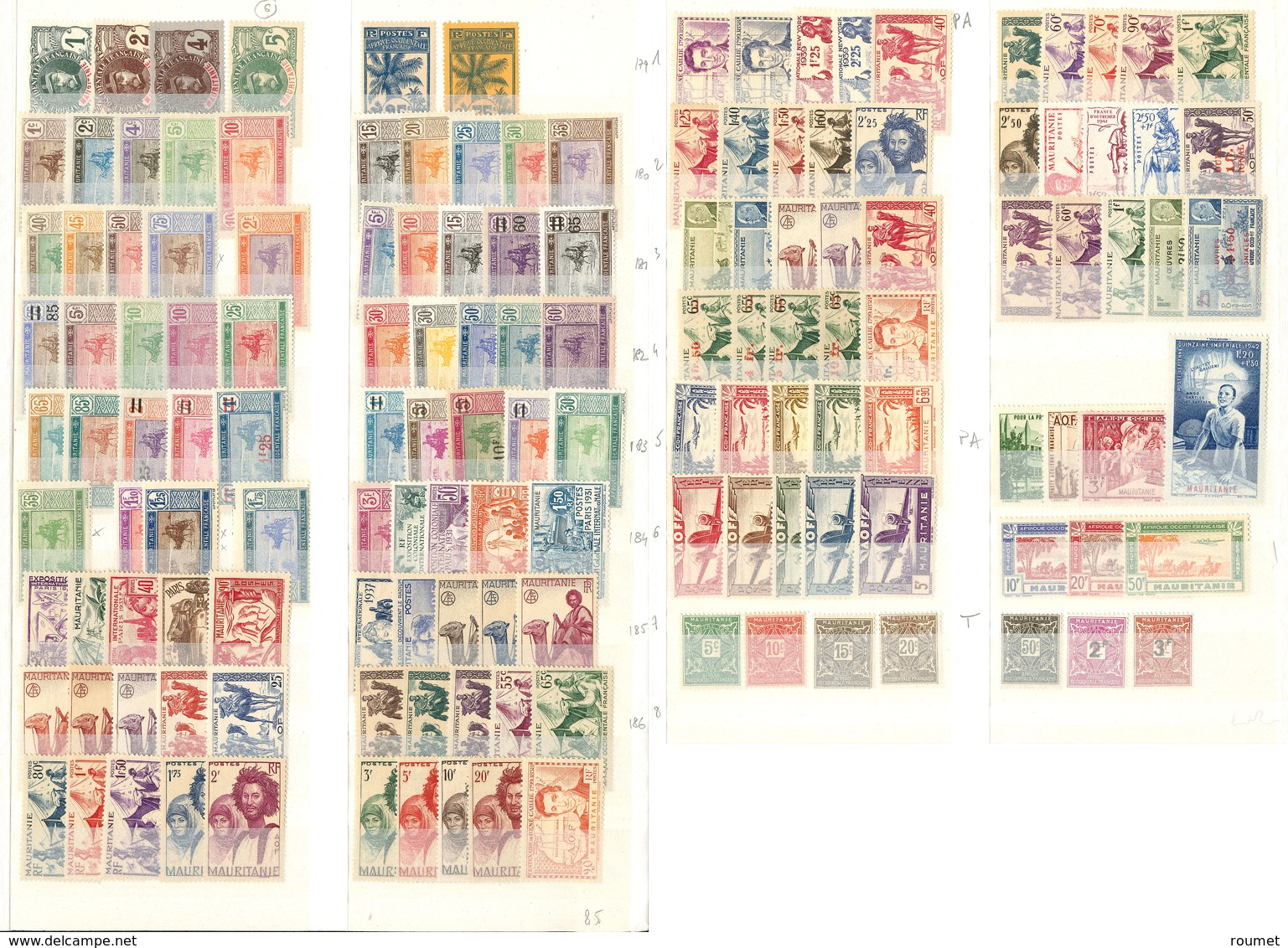 ** Collection. 1906-1944 (Poste, PA, Taxe), Valeurs Moyennes Et Séries Complètes. - TB - Other & Unclassified