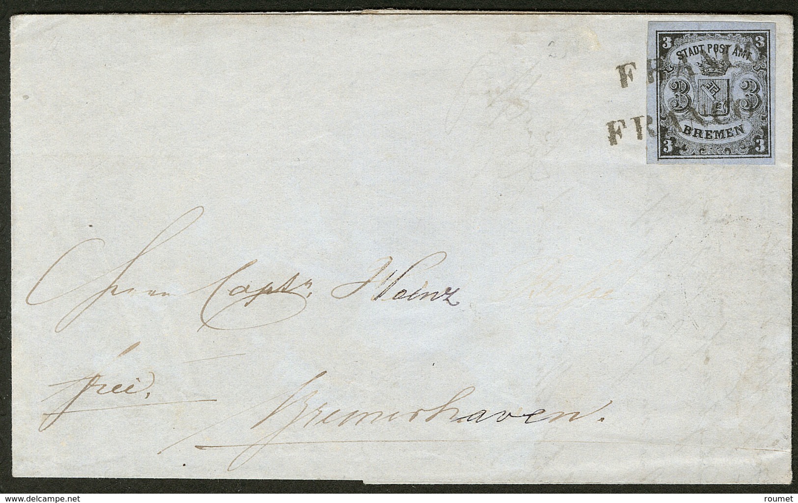 LETTRE Brême. No 1a, Obl Griffe "Franco" Sur Lettre, Jolie Pièce. - TB. - R - Bremen