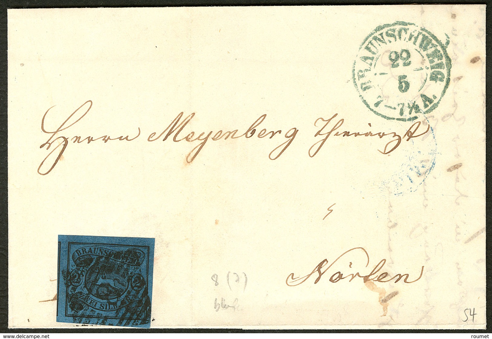 LETTRE Brunswick. No 8, Un Voisin, Sur Lettre Avec Cad 22/5. - TB - Brunswick