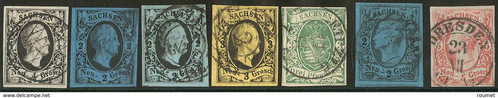 Saxe. Nos 2, 4, 4A, 5, 6, 9, 11, Ex Choisis. - TB - Saxony