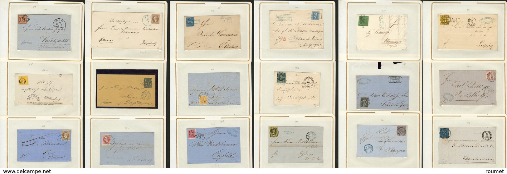 LETTRE Collection D'anciens Etats. 1849-1860 (Poste), 21 Lettres, Affts Et Obl Divers. - TB - Other & Unclassified