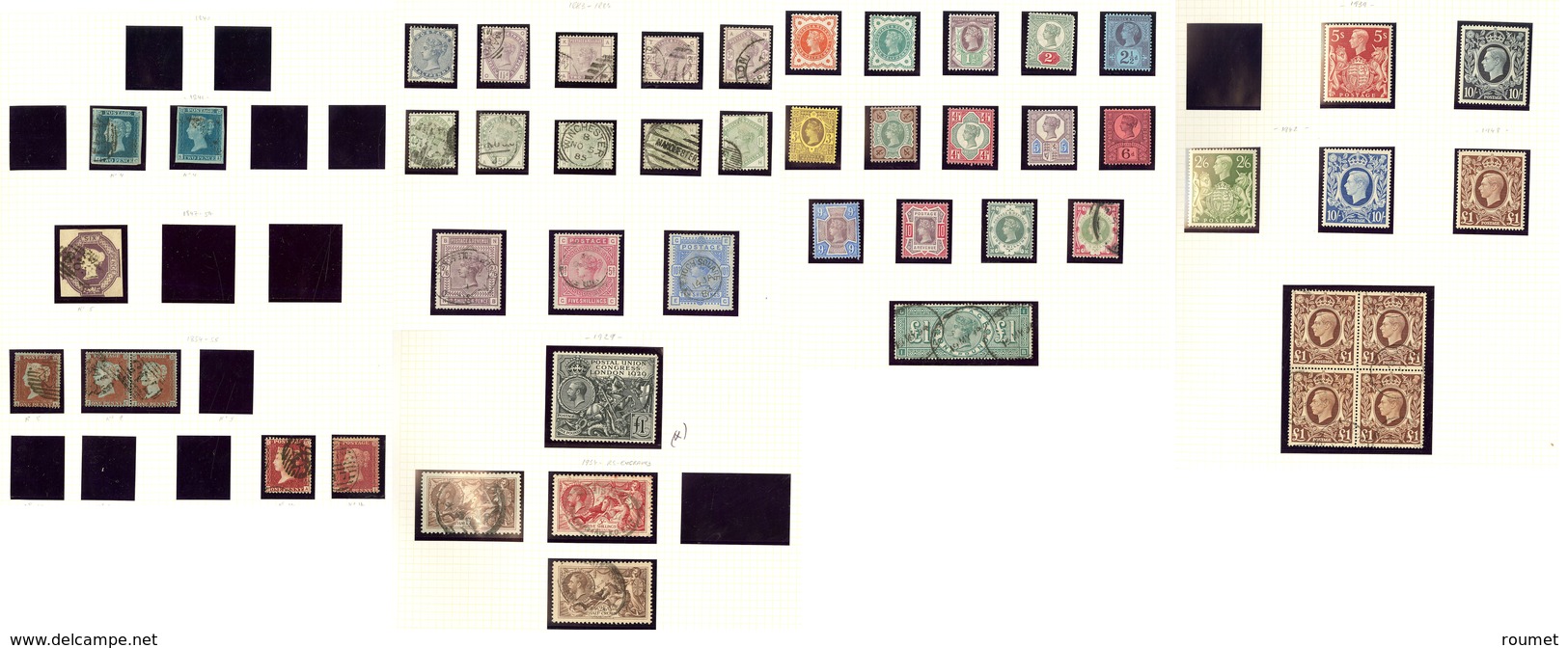 Collection. 1841-1951 (Poste), Bonnes Et Moyennes Valeurs Dont 76/88, 105, 183 (*). - TB - Other & Unclassified