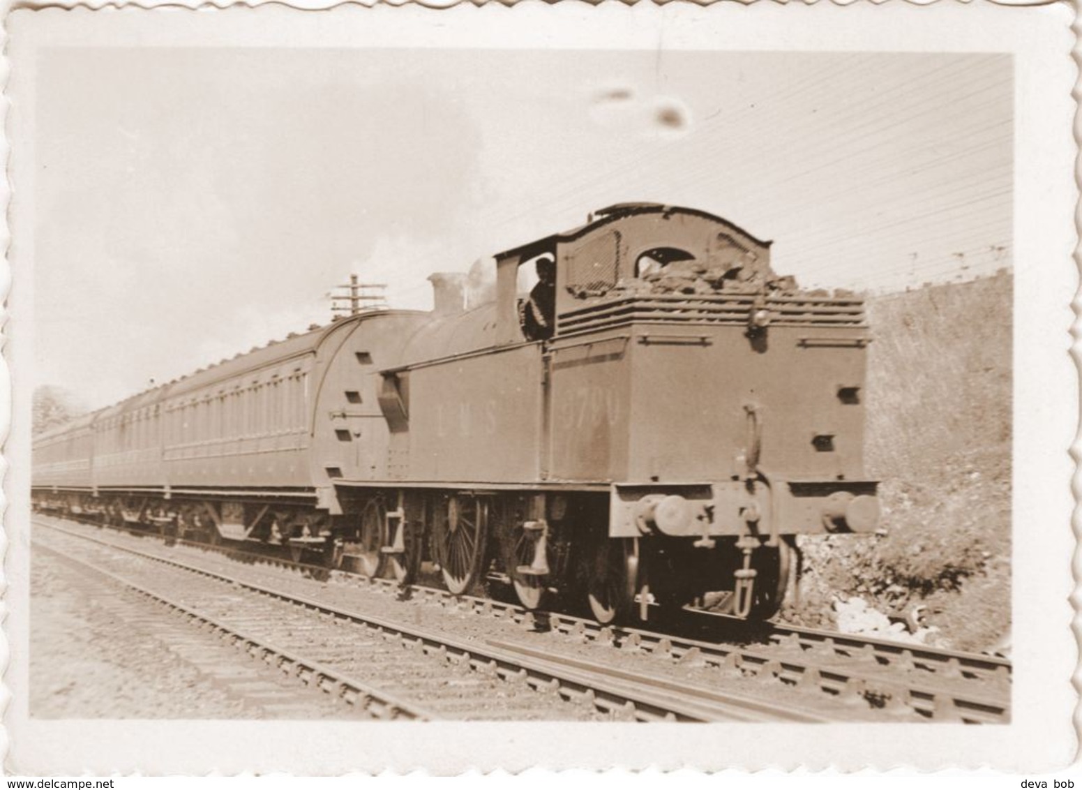 Railway Photo LMS 1P 6790 Morecambe Local Train Whale 4-4-2T Loco - Trains