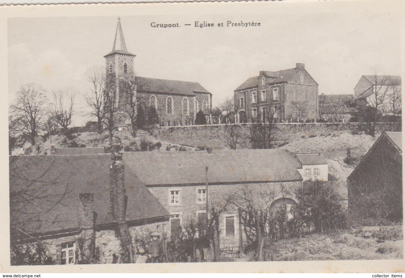 Grupont, Près De Tellin, église Et Presbytère - Tellin