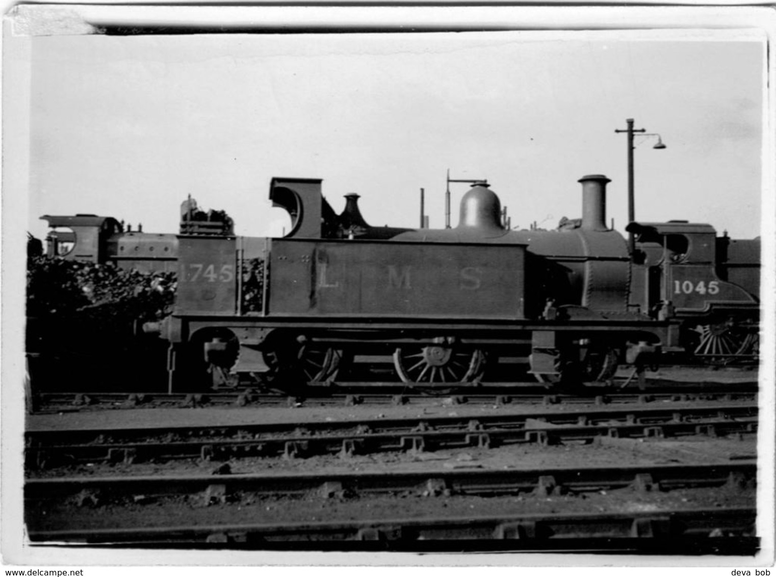 Railway Photo LMS 1F 1745 Stourton Shed Midland Johnson Half Cab 0-6-0T Loco - Trains