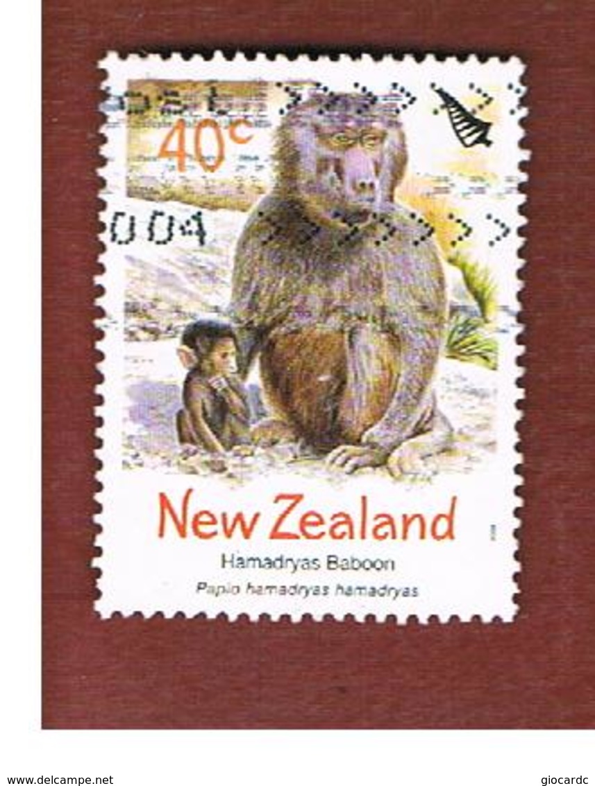 NUOVA ZELANDA (NEW ZEALAND) - SG 2665  -  2004 ZOO ANIMALS: HAMADRYAS BABOON  -  USED° - Usati
