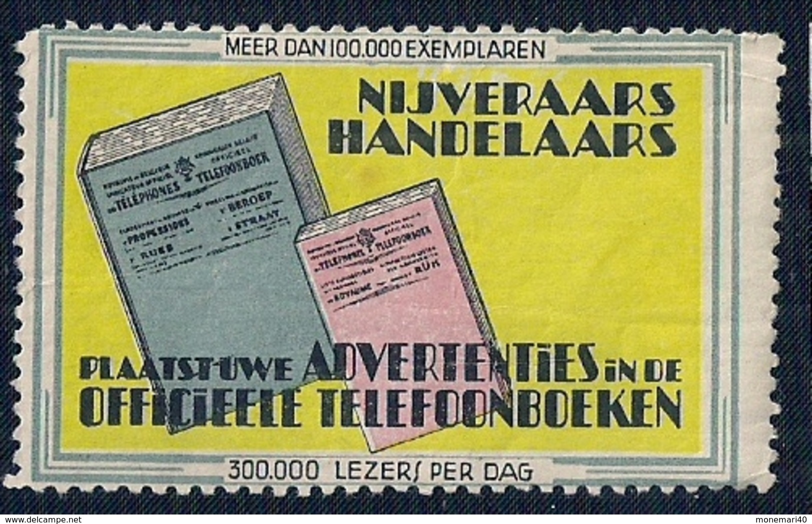 BELGIE - NIJVERAARS HANDELAARS - OFFICIEELE TELEFOONBOEKEN. - Telefoonzegels [TE]