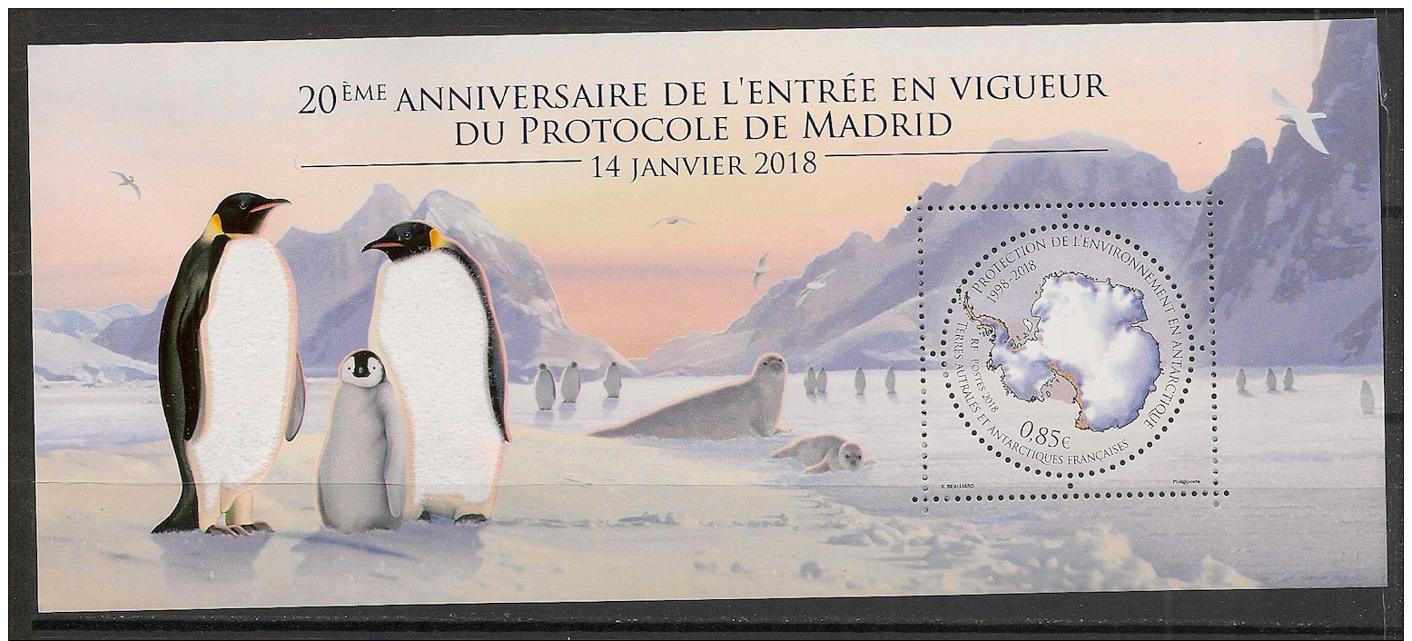 TAAF - 2018 - N°Yv. 864 - Oiseau / Bird / Manchot Empereur - Neuf Luxe ** / MNH / Postfrisch - Penguins