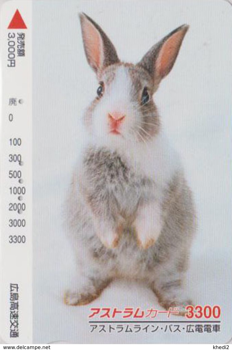 Carte Japon - ANIMAL - LAPIN 3300  - RABBIT Japan Prepaid Card - KANINCHEN CONIGLIO Giappone  - FR 276 - Conejos