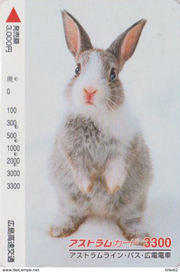Carte Japon - ANIMAL - LAPIN 3300  - RABBIT Japan Prepaid Card - KANINCHEN CONIGLIO Giappone  - FR 276 - Conigli