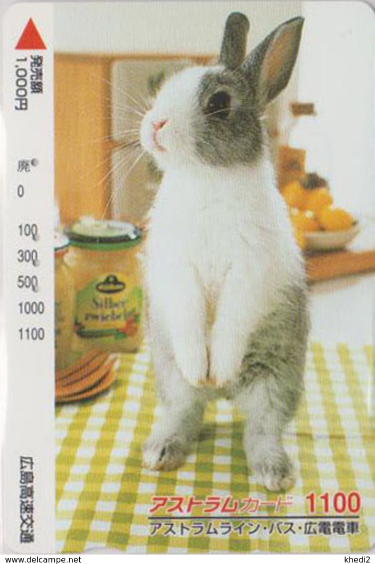 Carte Japon - ANIMAL - LAPIN 1100  - RABBIT Japan Prepaid Card - KANINCHEN CONIGLIO CONEJO  - FR 277 - Conejos