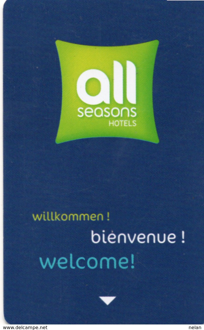 KEY HOTEL CARD-FRANCIA-ALL SEASONS - Chiavi Elettroniche Di Alberghi