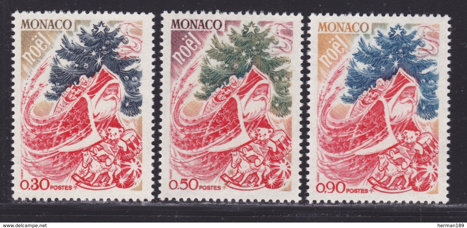 MONACO N°  871 à 873 ** MNH Neufs Sans Charnière, TB (D7564) Le Père Noel - Nuevos