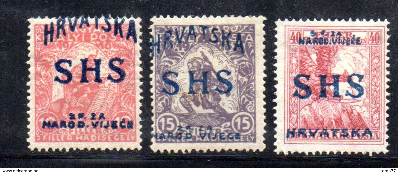 161 490 - YUGOSLAVIA SHS 1918 ,  Unificato N. 57/59  * - Nuovi