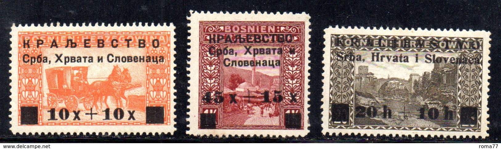 205 490 - YUGOSLAVIA SHS 1919 ,  Unificato N. 30/32  ***  MNH - Unused Stamps