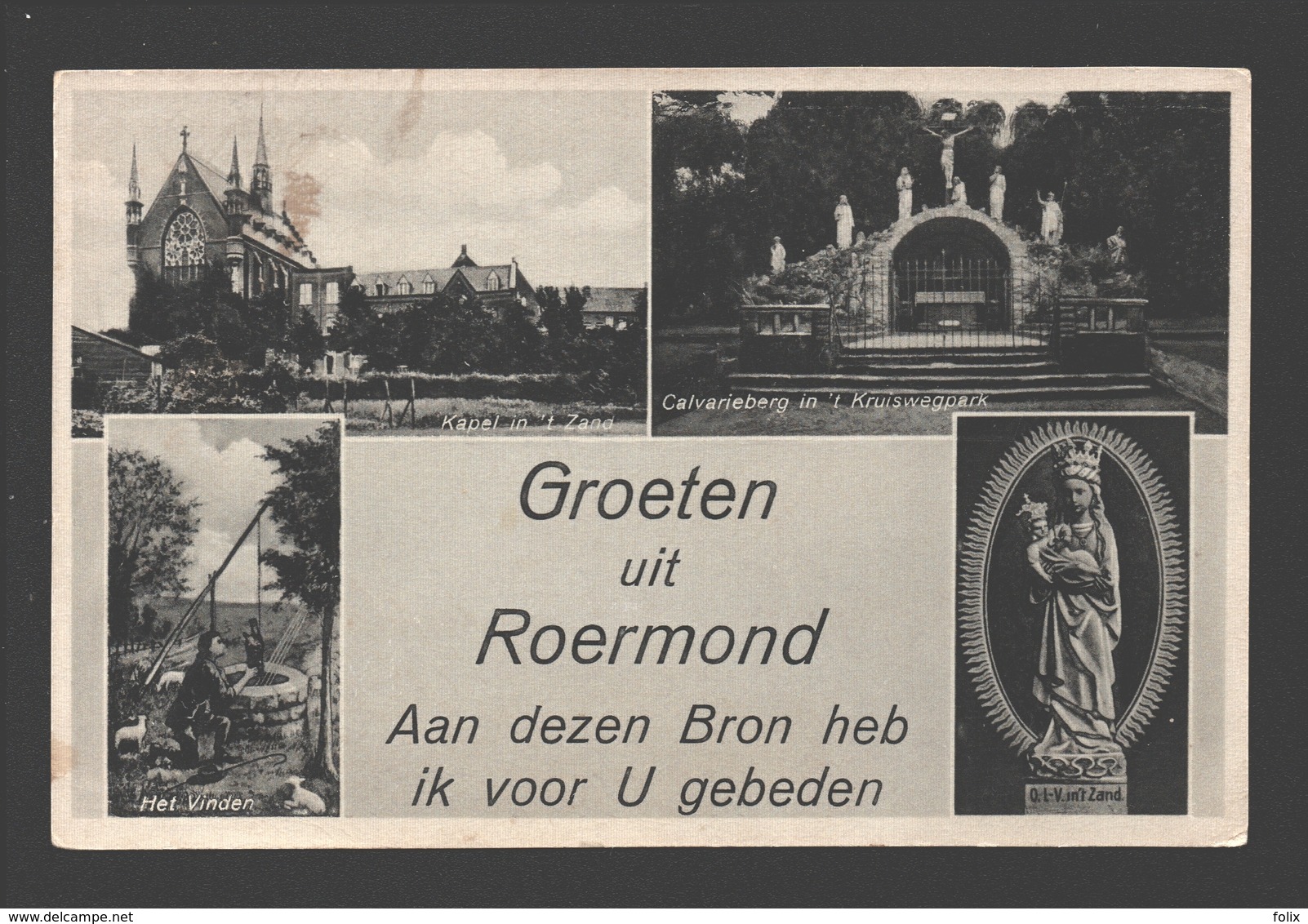 Roermond - Groeten Uit Roermond - Aan Dezen Bron Heb Ik Voor U Gebeden - 1938 - Roermond