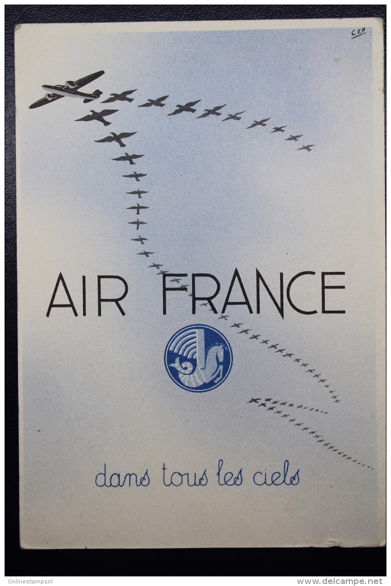 Air France Dans Tous Les Ciels 1938  New Years Wishes Air France Pays Bas - Briefe U. Dokumente