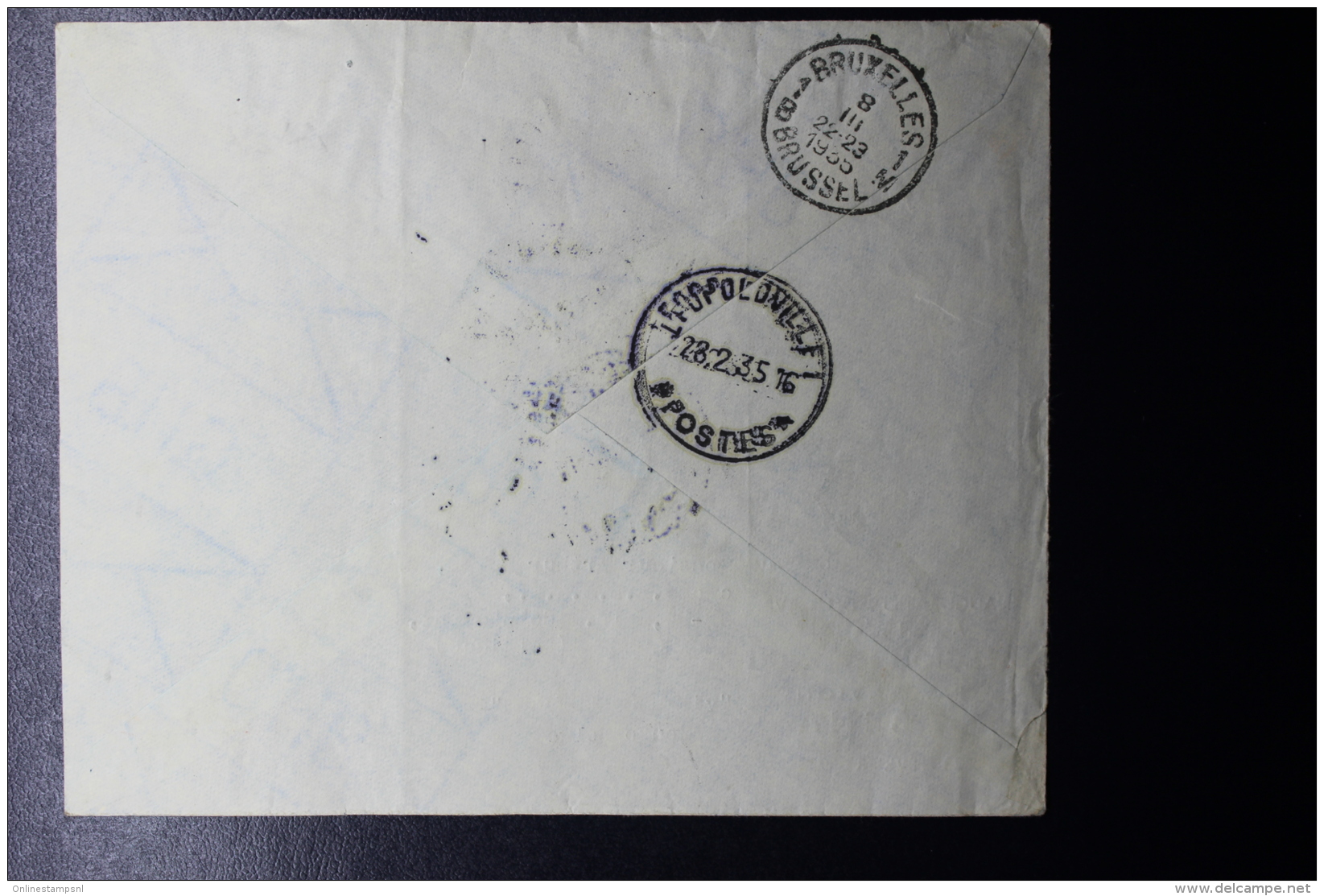 Belgium First Regular Flight 1935 Belgium - Belgium Congo V.v.  By Sabena, Mixed Franking - Other & Unclassified